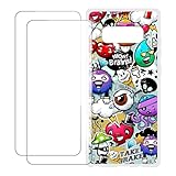 UOGNADGD Compatible avec Samsung Galaxy Note 8 Coque Personnalisée Colorée avec 2 Protections Écran en Verre Trempé – Antichoc et Anti Rayures (Graffiti)