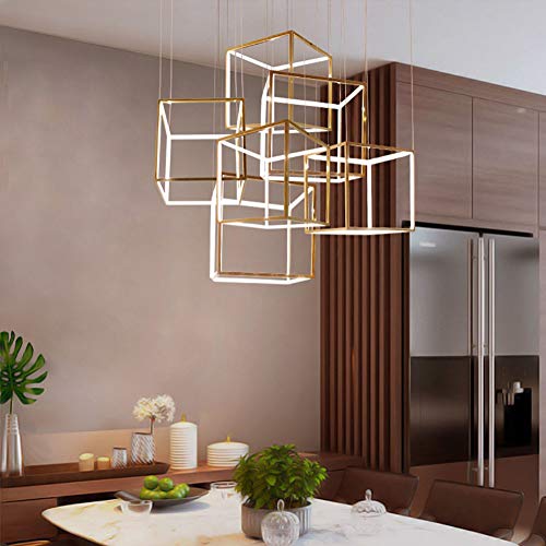 Éclairage géométrique LED carré pour illuminer les grands salons sombres - 7
