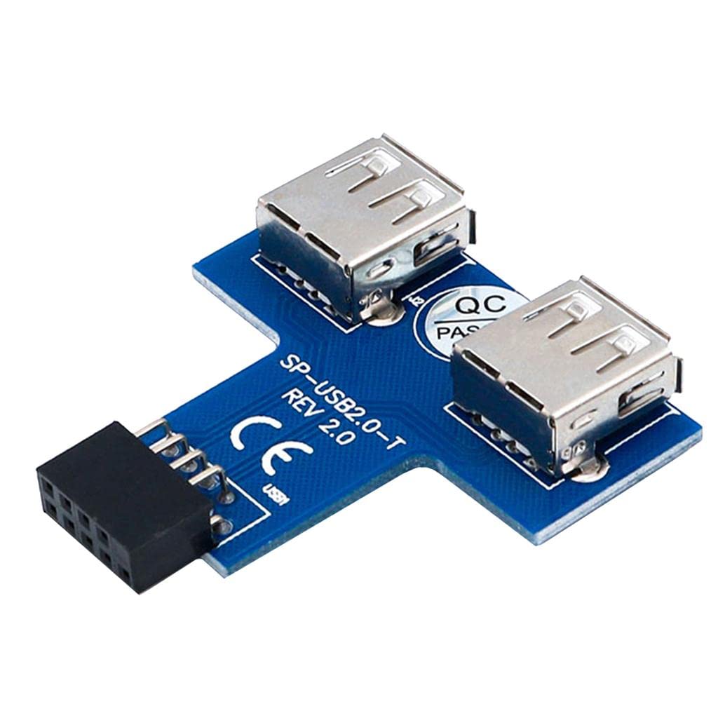 BNF®New USB 2.0 9-Pin Header to 2 USB A Female Port I Type Internal Adapter| Laptop & Desktop Accessories | Laptop Add-On Cards |1 Piece 2 Ports USB 2.0 PCI-E Expansion Card-image-40