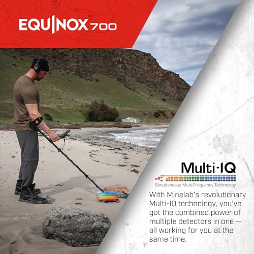 Image of MINELAB Equinox 700 Multi-Frequency Collapsible Metal Detector for Adults & Wireless Headphones Bundle with PRO-FIND 40 Pinpointer