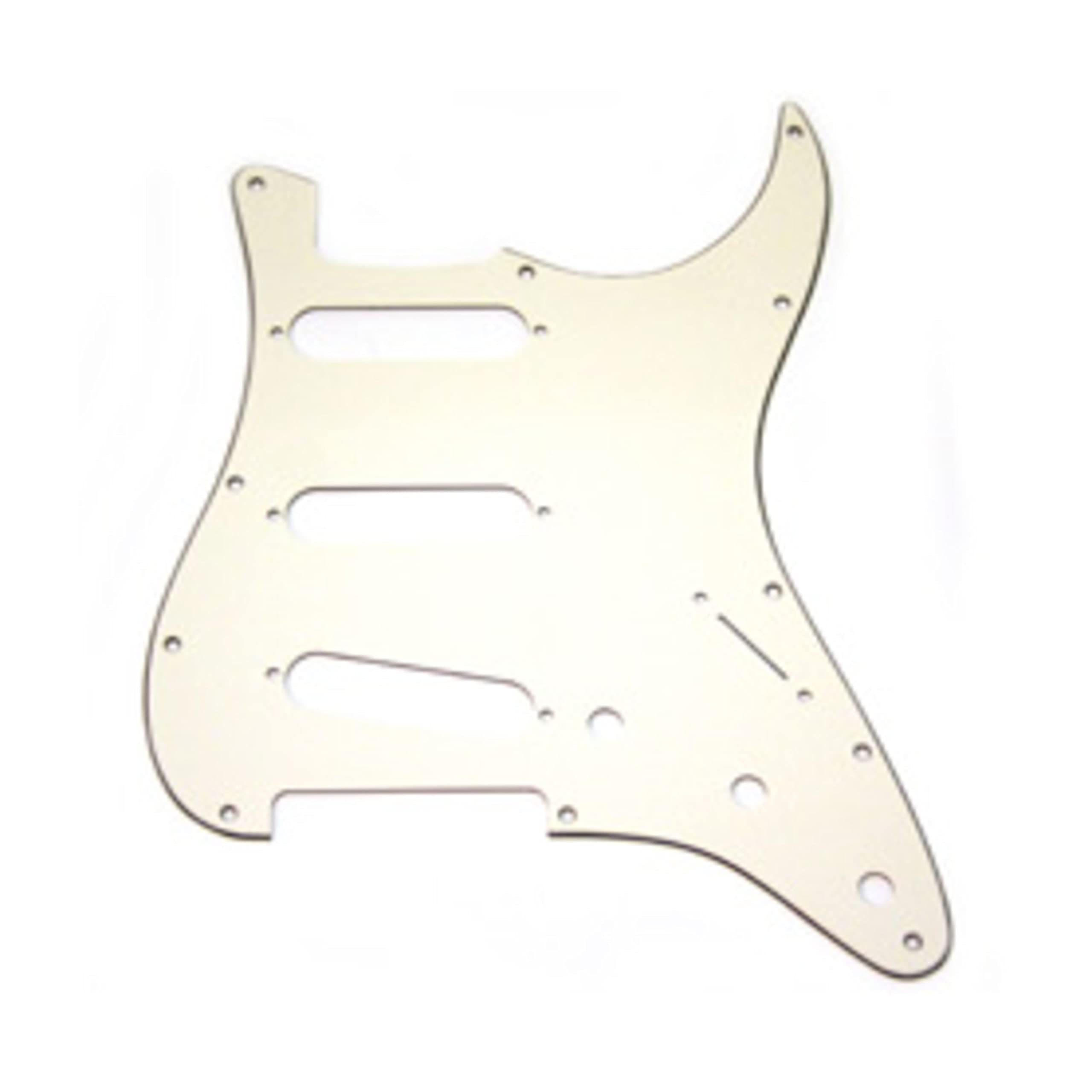 Fender Pickguard, Stratocaster® S/S/S, 11-Hole Mount, Parchment P/B/P, 3-Ply