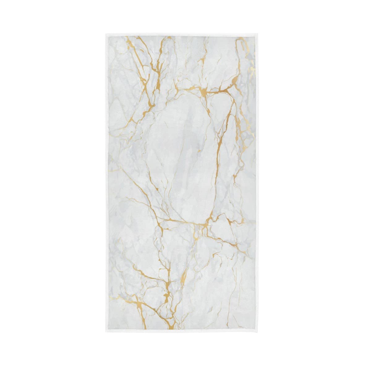 LSRCPD Marble Golden Texture Soft Large Hand Towels Bath Towel Multipurpose for Bathroom Hotel Gym Spa 30"x15"