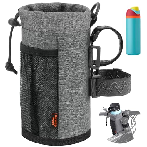 Desing Wish Portabidon Bicicleta Sin Tornillos Porta Bidones para Bici MTB Portabotellas Bicicleta Soporte Botella Bicicleta con Bolsillo de Malla para Accesorios Bicicleta Montaña Patinete