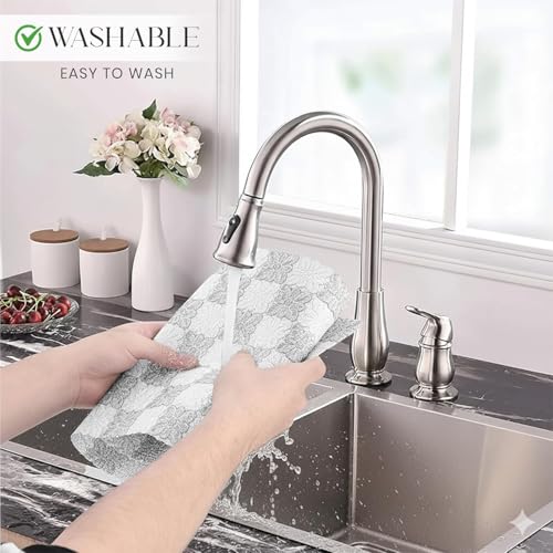 Image of Dakshya Industries PVC Waterproof Table Mats Set of 2 - Rectangular 45x30 cm, Heat Resistant Non-Slip Placemats for Dining Tablea (Silver)