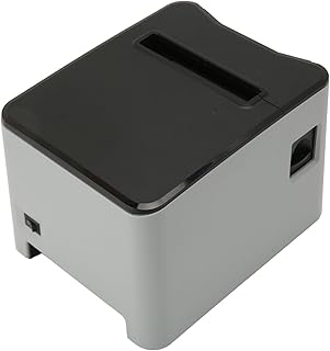 POS Printer, 80mm USB Thermal Receipt Printer, Restaurant Kitchen Printer with Auto Cutter, USB Serial Ethernet Interface for Windows Mac Linux (US Plug)