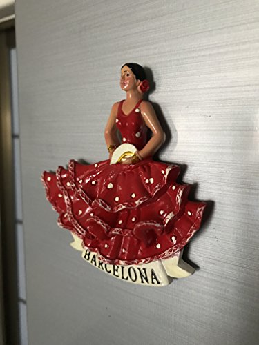 Imán decorativo 3D Flamenco dancer 12x10 cm miniatura 6