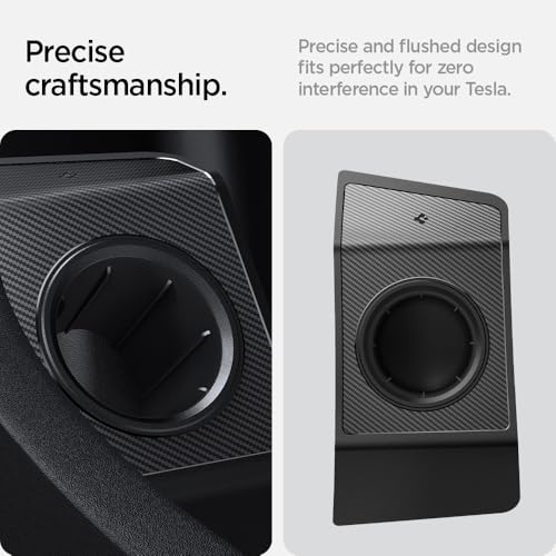 Image of Spigen J1772 Charging Adapter Door Dock for Tesla Model X (2022 and After only) (J1772 Charging Adapter NOT Included) - Black