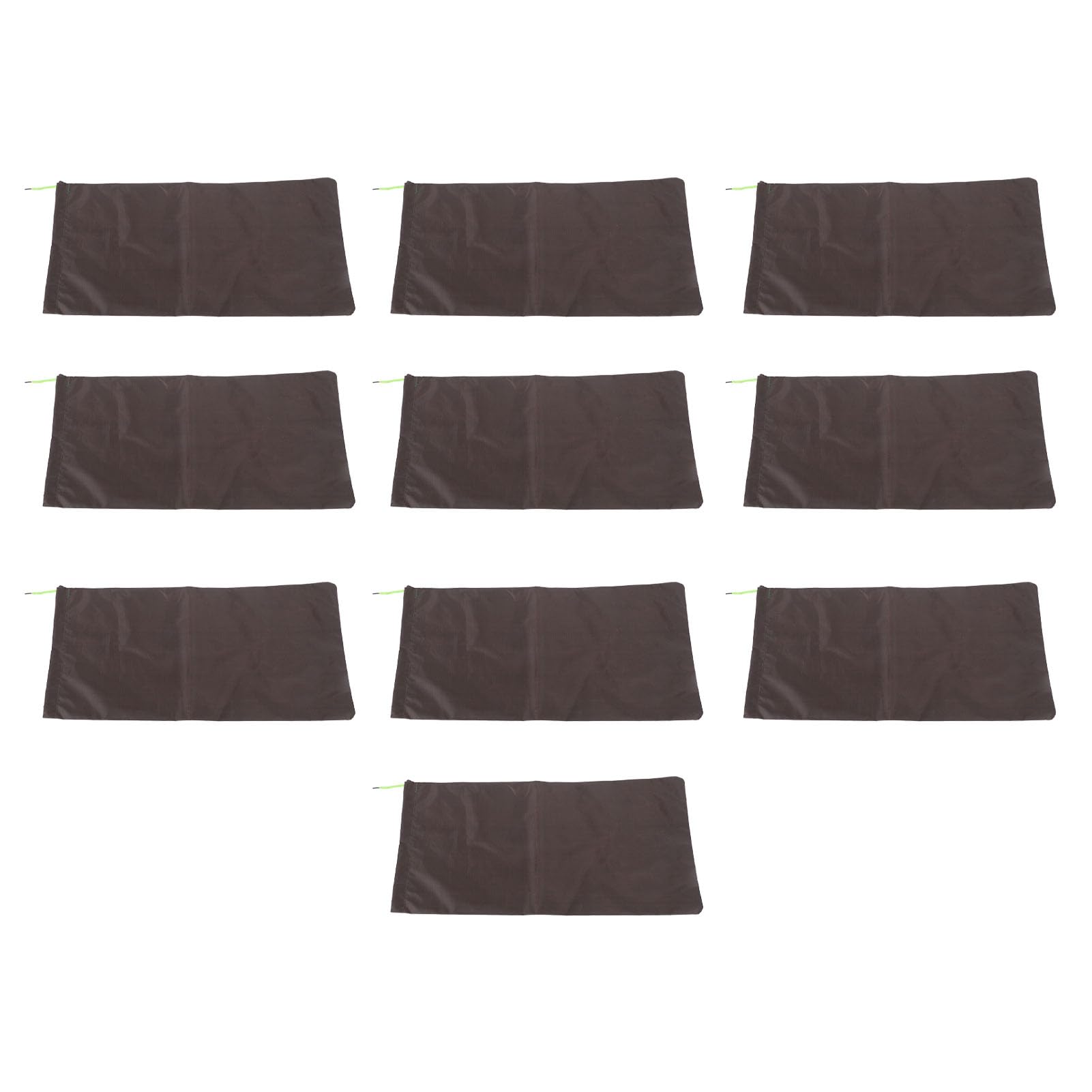 Tyenaza 10 Piezas 25 x 50 CM Barreras de inundación, Sacos de Arena contra Inundaciones, Bolsas de Arena Sin Arena con Cordón, Bolsas de Arena Reutilizables, para Garajes, Casas, Sótanos(Marrón)