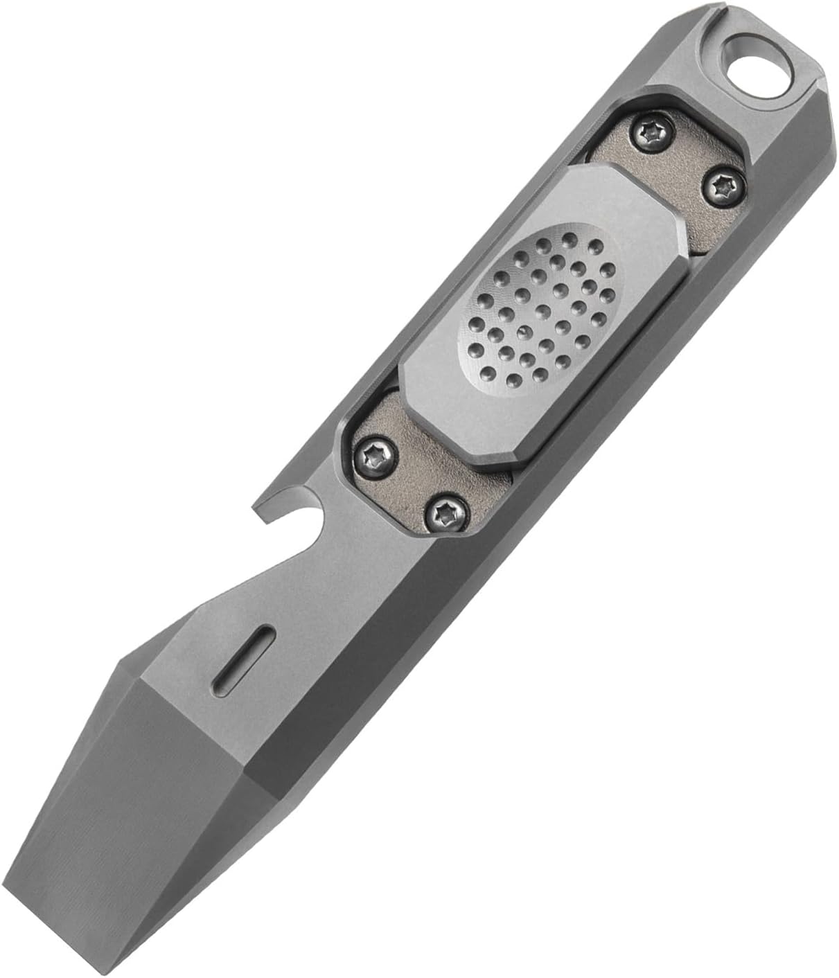 A41 Compact 4.1 Inches TC4 Titanium Pry Bar Multi-Tool EDC Prybar with Bottle Opener, Stress Relief Fidget Slider Crowbar