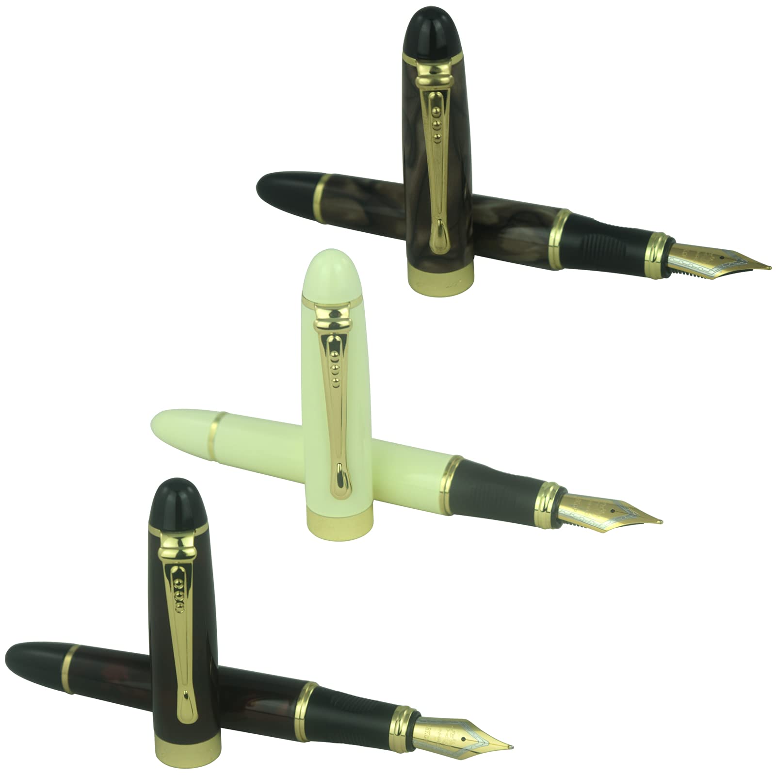 Amazon.co.jp: Jinhao X450 万年筆セット 3色 レッド ホワイト