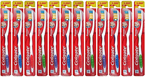 Colgate Premier Classic Clean Medium Toothbrush (Card Of 12) #TOP1