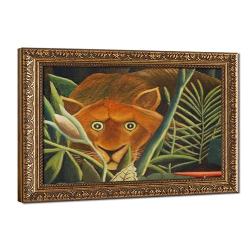 Cadre suspendu Tigre Henri Rousseau toile décorative 30,5x45,7 cm