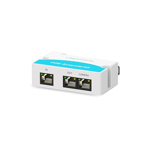 LINOVISION Mini estensore POE a 2 porte, estende l'alimentazione via Ethernet fino a 300 m con cavo Cat5/6, splitter POE a 2 dispositivi POE