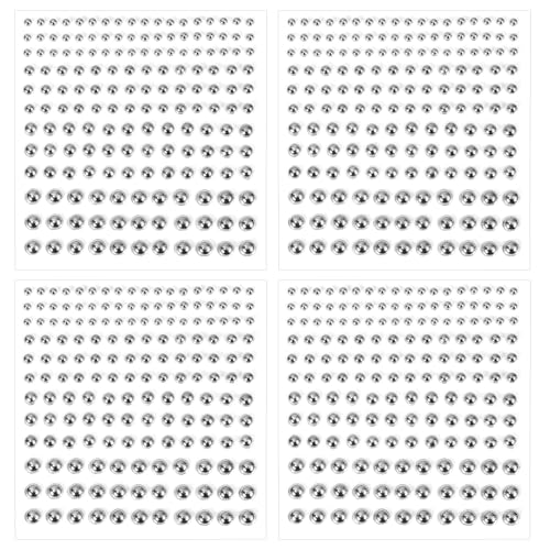 LXUEJIE Lot de 660 pierres précieuses pour le visage, bâton de nez sur le nombril, faux piercing en argent, faux piercing de sourcil, anneau autocollant pour le visage, pour femme, homme