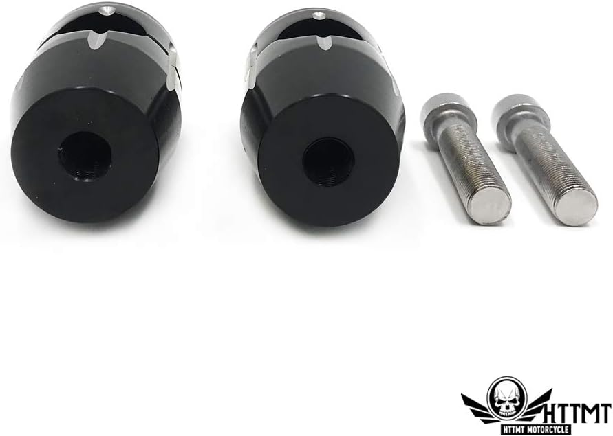 XKMT- Black Motorcycle Spike Handlebar Risers 1 inch 1" 25mm Diameter 5" tall