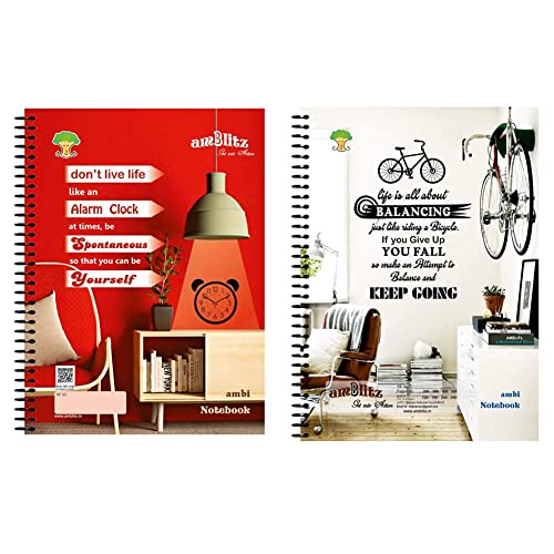 Image of amblitz Spiral Notebook - Unruled & Spiral Notebook (Unruled), 5 Subjects, 500, 300 Pages