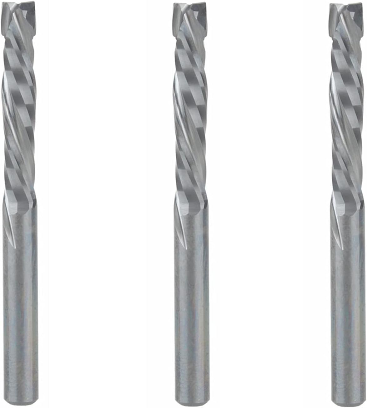 3pc Spiral Router Bits 4x22mm UP Down Cut Two Flutes Carbide Mill Tool Cutter Solid CNC End for Wood Carving