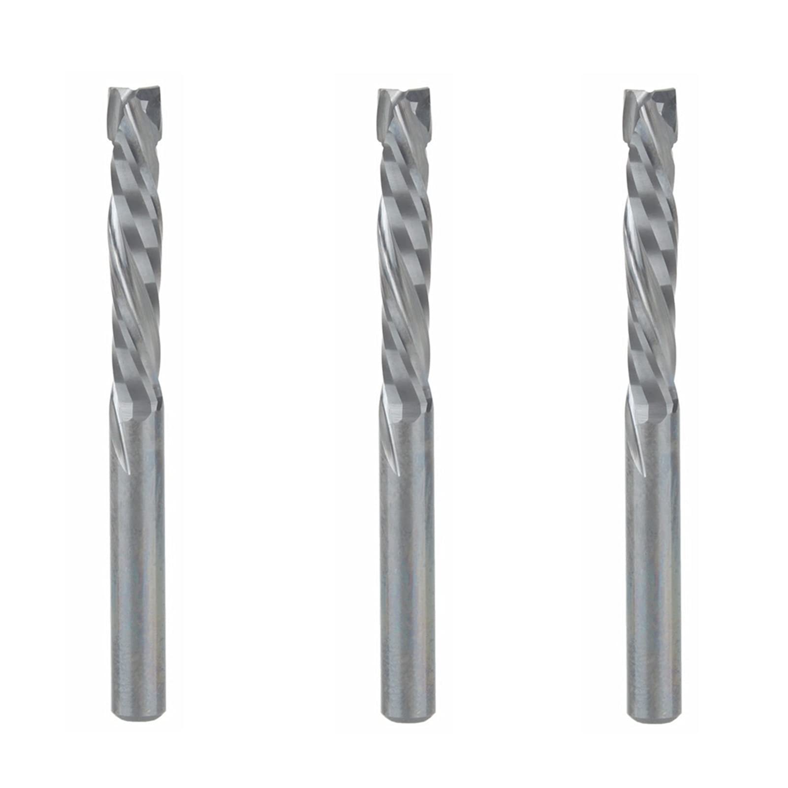 Fresa a spirale da 3 pezzi, 4x22 mm, taglio verticale, verticale, verticale, a due taglienti, fresa in metallo duro, fresa CNC in metallo duro integrale for intaglio e taglio del legno