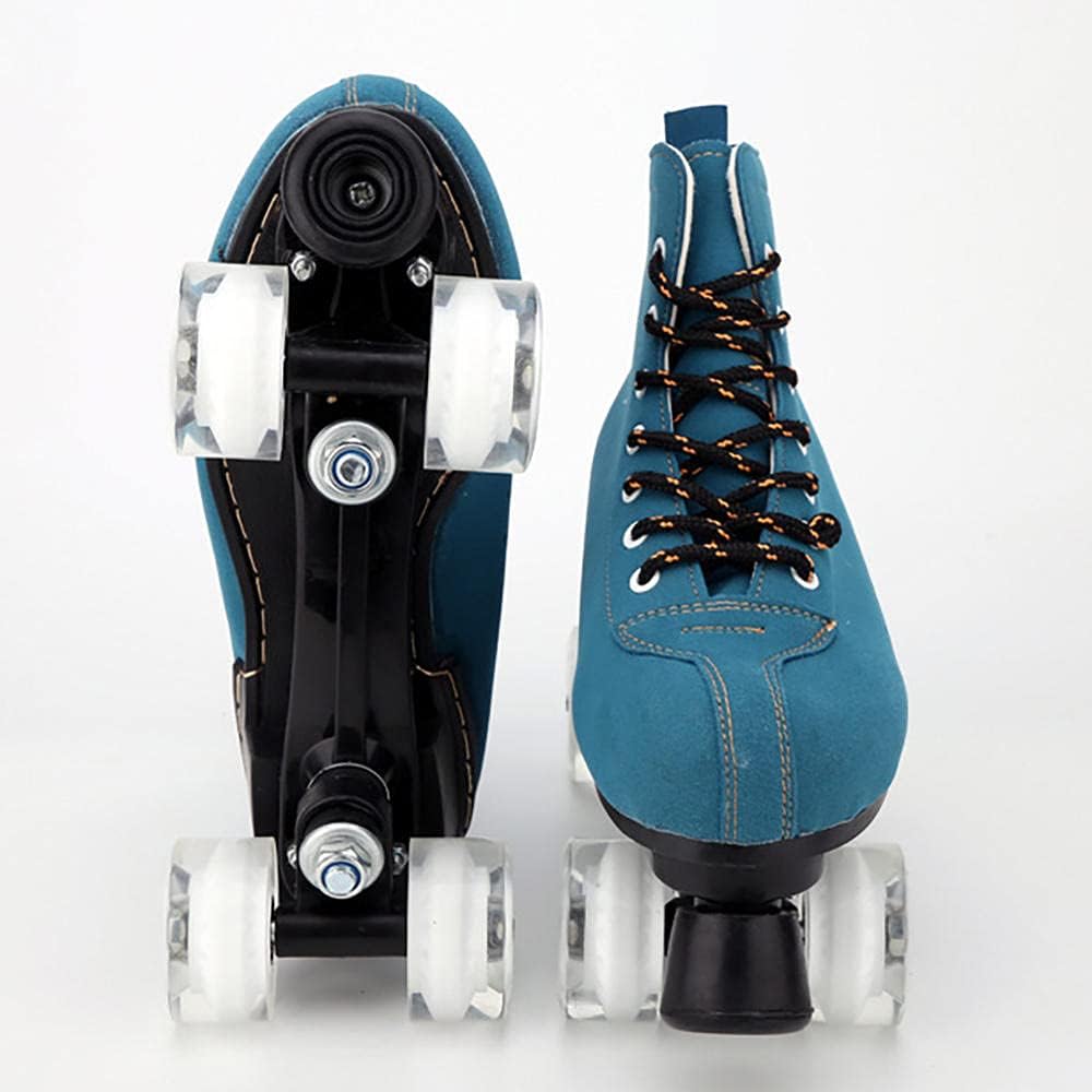 Quad Roller Skate Classic Double Roller Skates Design can be Used Outdoors Fast Brake green-38