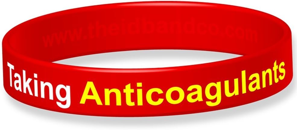 Taking Anticoagulants Silicone Wristband-18cm -Red