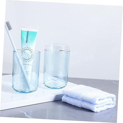 Miniatura 6 de COLLBATH Taza de almacenamiento de lavado para cepillos de dientes, taza de viaje portátil para cepillos de dientes, taza de café de viaje, estuche