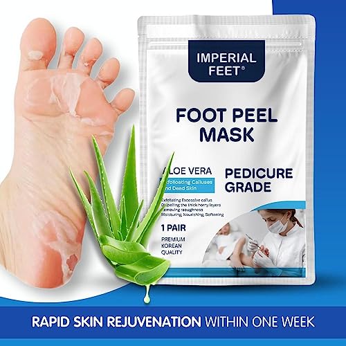 Imperial Feet Pedicure Grade Foot Masks That Remove Dead Skin | Smooth And Soften Foot Peel Mask For Dry Cracked Feet Premium #TOP5
