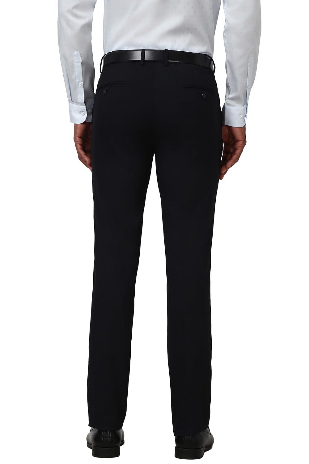 Peter England Men's Mid Rise Slim Pants (PETFWNSPO79135_Navy, 36 - Image 3 thumbnail
