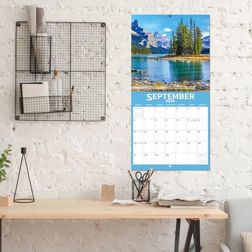 Image of Calendar 2027 - Jan 2027 - Dec 2027 - National Parks Wall Calendar 2027, 12 Monthly Calendar 12 inch x 24 inch (Open), Hanging Hook, Blocks and Holidays - Beautiful National Parks