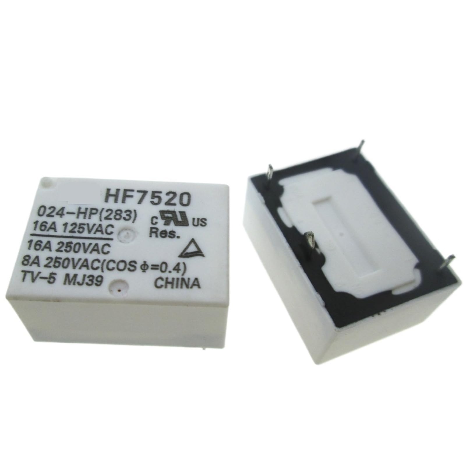 Relais de puissance HF7520-024HP 24V tension DC avec contacts 16A pour automatisme