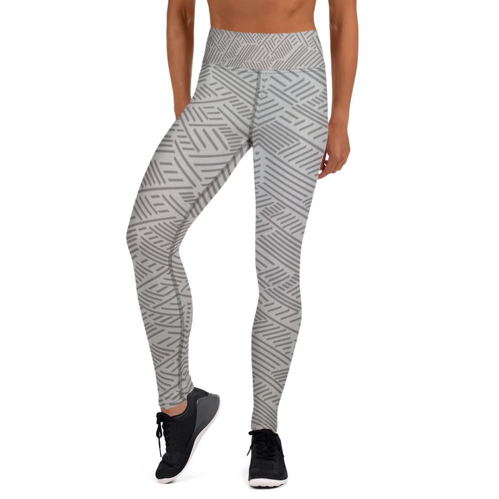 Leggings de yoga gris anti-irritation taille haute galbant - 5