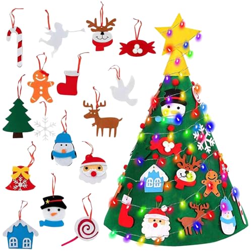 Albero di Natale in feltro per bambini | 2,3 Ft 3D albero...