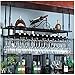 Double-decker high glass rack hanging wine rack Bar table hanging cup holder home wine decoration European wine rack (Color : Brown Size : 60 * 30cm)