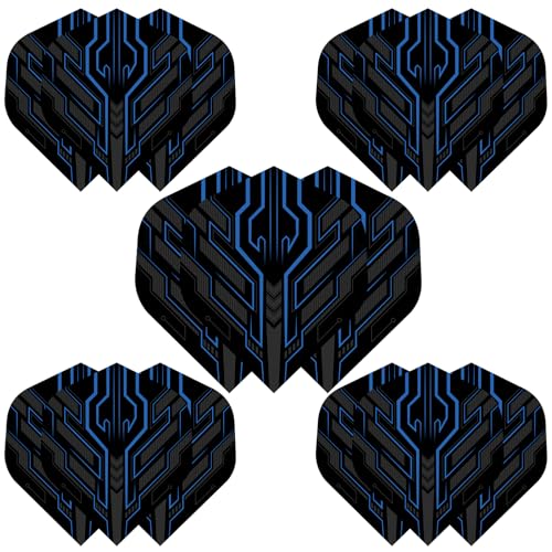 WLHGH Dart Flights, 15 Stück PET Standard Flights für Darts, Darts Zubehör Set für Soft und Steel Tip Dartpfeile