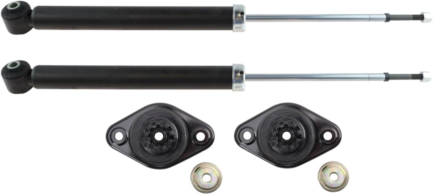 TRQ Rear Suspension Kit Shock Absorber Shock Mount Kit Compatible with 2006-2011 Hyundai Accent Kia Rio Rio5