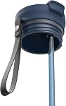 Contigo DualSip 24 oz Bouteille d'eau avec/Sangle de carry & 2-Way Couvercle (boissons de paille ou d'asphalte) - Acier inoxydable sous vide pour boissons froides 100% Échec BPA & Sécurisant pour lave-vaisselle sans plomb