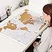 Póster del mapa mundi de rascar con tubo de regalo - extragrande...