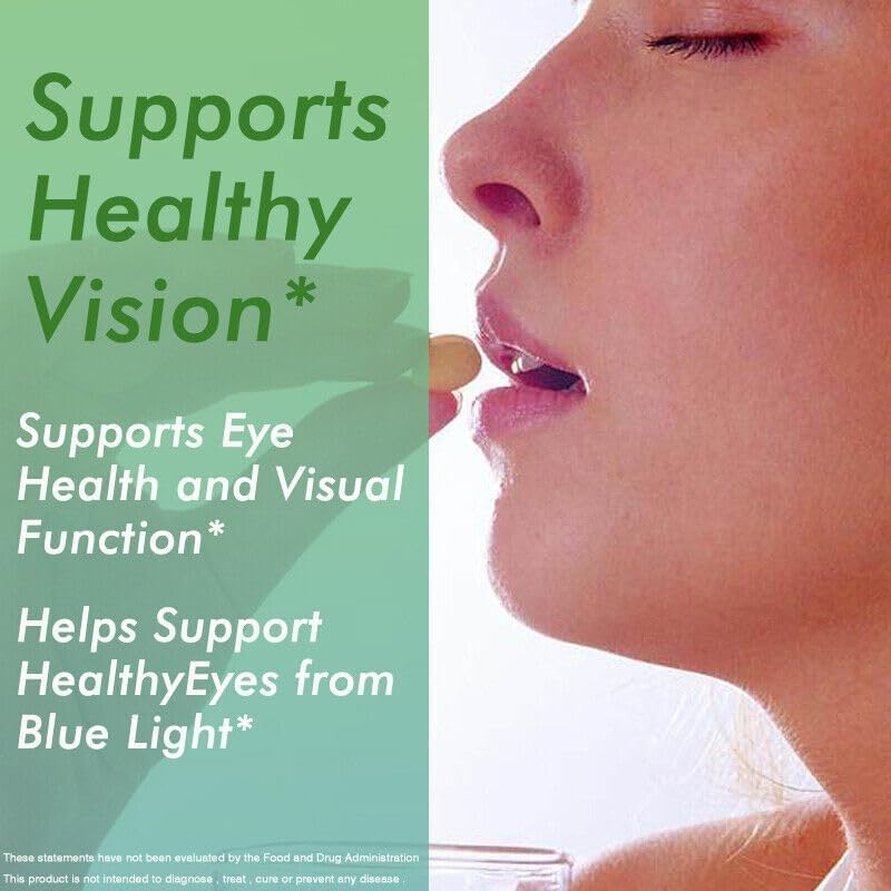 Compléments de soutien oculaire pour adultes (120 gélules) avec lutéine et zéaxanthine – Compléments pour la santé des yeux et de la vision
