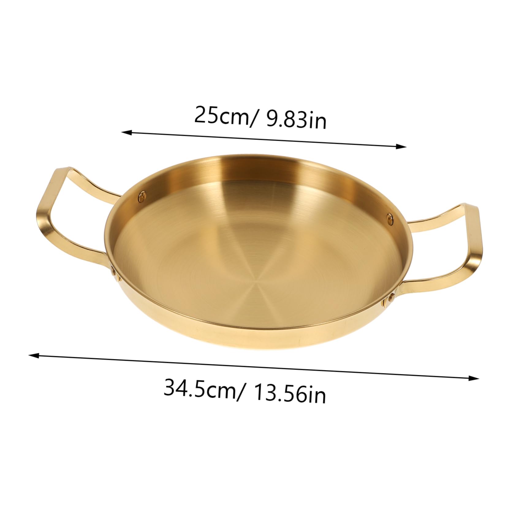 Korean Style Stainless Steel Double Ear Flat Bottom Cooking Pot Dry Pot for Seafood and Ramen Easy to Clean Convenient Storage Non Stick Surface for Home Cooking