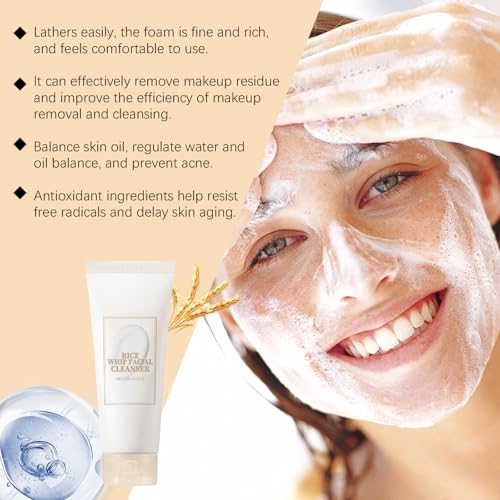 Tonique doux visage extrait de riz et poudre exfoliante pores
