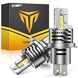 FAHREN H4/9003 Bulbs,𝟕𝟎,𝟎𝟎𝟎𝐋𝐌(𝟏,2𝟎𝟎%) 𝟏2𝐗 Brighter 6500K Cool White, 1:1 Mini Size Plug and Play Upgraded HB2 light fog bulb, pack of 2