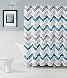 EZON-CH Waterproof Modern Good Gray White Wave Stripe Polyester Farbic Bathroom Shower...