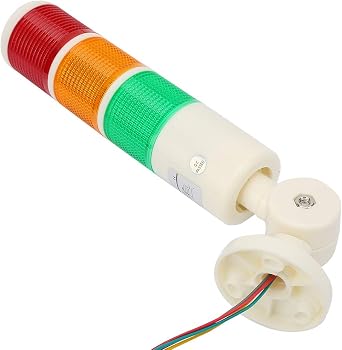 3-Layer Led Tower Stack Lights,Industrial Warning Light with Foldable Base,24VDC,Indicator Lamp Beacon for Safety