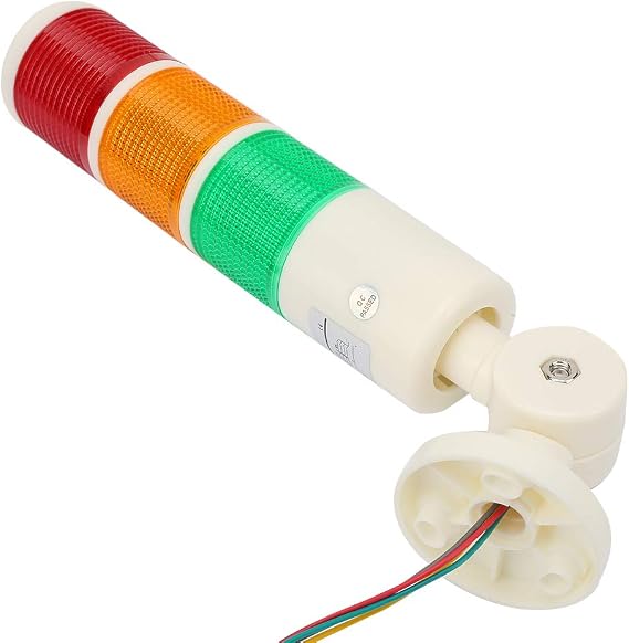 3-Layer Led Tower Stack Lights,Industrial Warning Light with Foldable Base,24VDC,Indicator Lamp Beacon for Safety