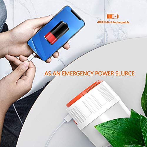 Rekey LED camping lamp, USB rechargeable camping lantern, solar light, portable tent lamp, waterproof portable, garden lantern lamp for power outages, hiking, emergency, failures and so on. - Image 4