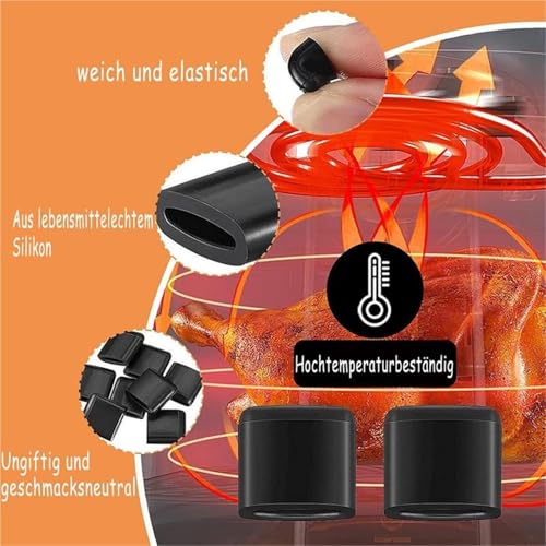 Aros de Goma para Freidora 100/200/400 Uds. Pies Protectoras Antideslizantes para Reemplazo de Piezas Desmontables Accesorios para Cocina miniatura 5