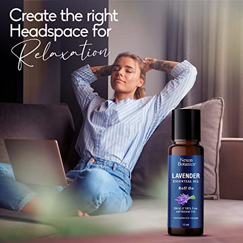 Lavender Essential Oil Roll-On Blend - Calming Lavender Oil Essential Oil Roll-On - Calmness & Relaxation - Lavender Oil for Skin Roll-On - 100% Pure, Natural, Prediluted - Nexon Botanics 10ml - Image 3