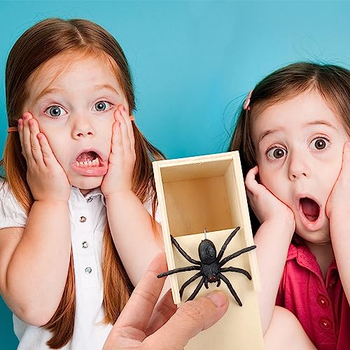 Scare Box 2 stuks fopartikel, spin in doos, prank, schertsartikel, spin, spider, voor kinderen en volwassenen, feestfavorieten, geschenken - Afbeelding 6
