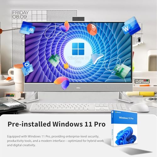 Image of Dell 27 inch FHD Touchscreen All-in-One Desktop Computer, Intel Core 7-150U(Up to 5.4 GHz), GeForce MX570A, WiFi 6E, Wireless KB & Mouse, Windows 11 Pro, Accessories(64GB RAM, 4 TB SSD)