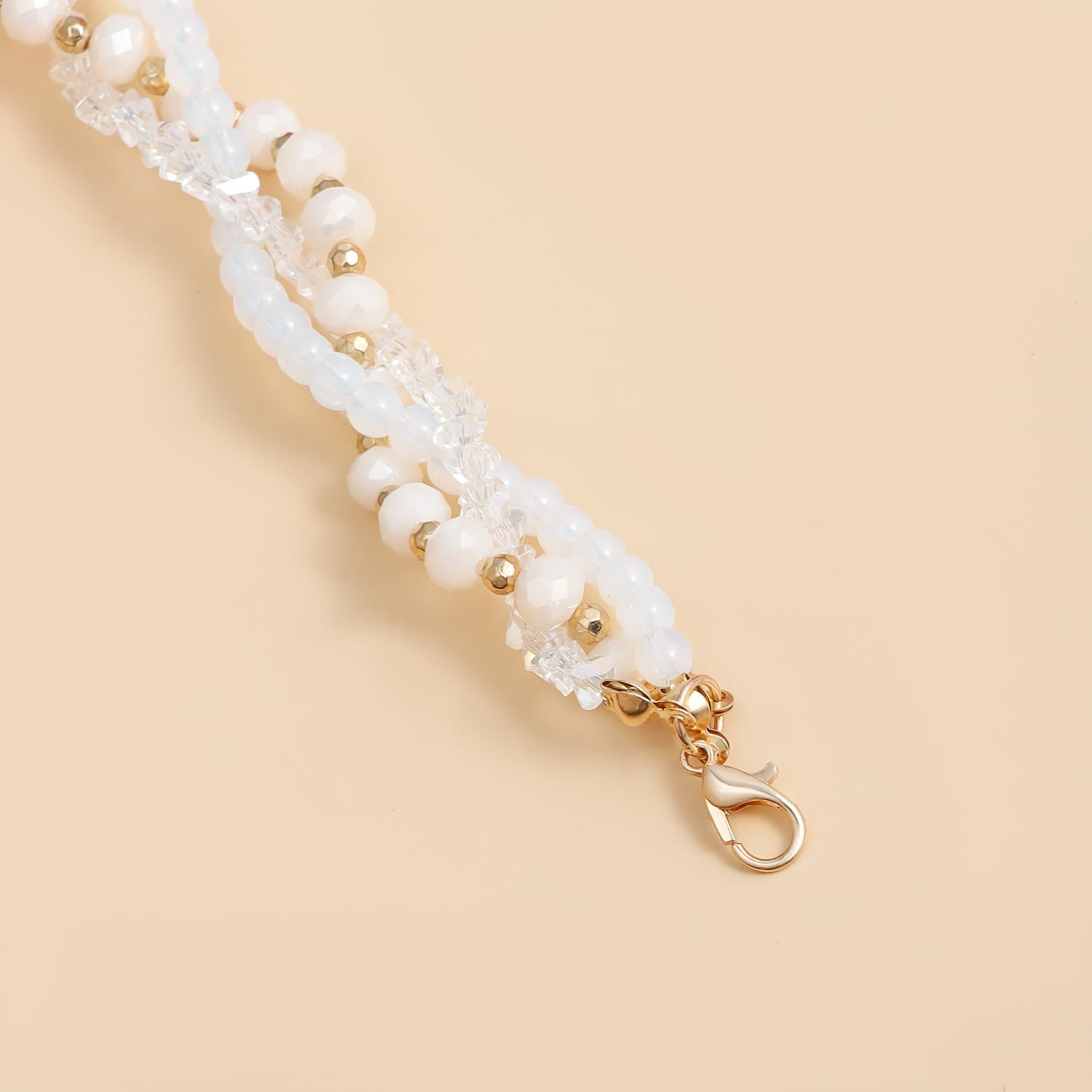 Layered Pearl Fringe Choker Necklace For Women, White Beaded Heart Pendant With Dainty Chain Tassels, Gothic Punk Statement Collar Jewelry - Image 7