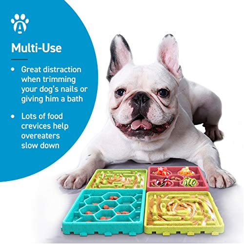 ANYPET-Slow-Feeding-Mat-Tray-Slow-Feeder-Dog-Bowls-Food-Mat-for-Dog-Dog-Lick-Pad-Anxiety-Relief-Feeding-Mat-with-Suction-Multicolor-59x59x29-APT06